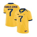 Men's West Virginia Mountaineers NCAA #7 Josh Chandler-Semedo Yellow Authentic Nike Stitched College Football Jersey ZJ15D70JD